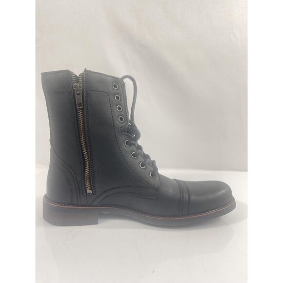 Steve Madden Boots Mens Size 8 Black Troopah-C Leather Combat Ankle New Box main image 7